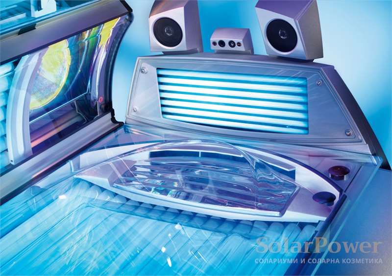 Солариум Ergoline Affinity 800 е с гласова навигация, музикална система с 3D звук и MP3