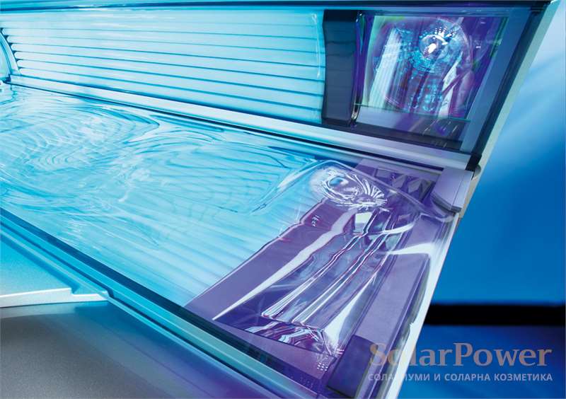 Солариум Ergoline Affinity 800 е с мулти релаксиращо ергономично легло, което следва извивките на тялото