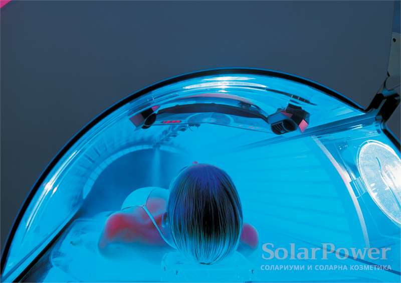 Солариум Ergoline Evolution 660 Smart Power предоставя максимален комфорт: аква, арома, климатик, комфортно охлаждане плюс