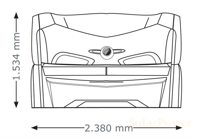 Солариум megaSun 6900 alpha deluxe intelliSun, затворен, размери