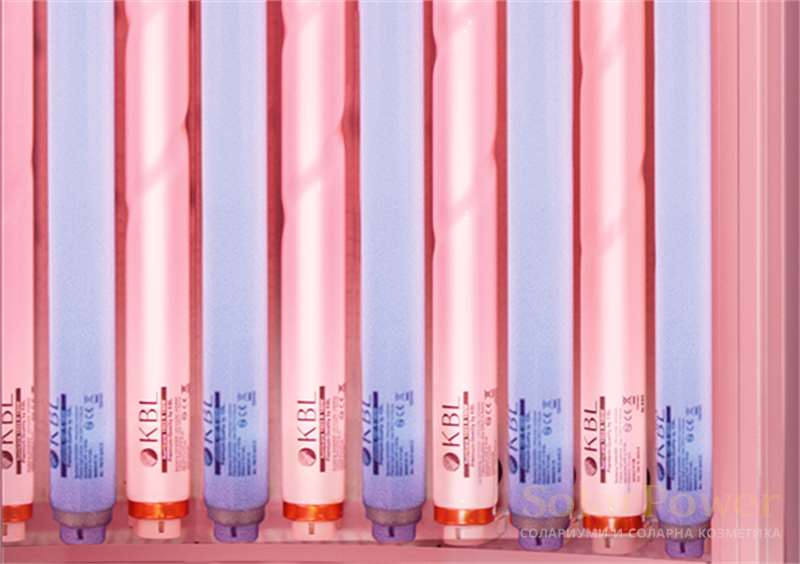 Солариум megaSun Tower Thunder Hybrid е с Хибридна технология, комбинираща 26 високоефективни УВ лампи и 26 спираловидни колатенови лампи