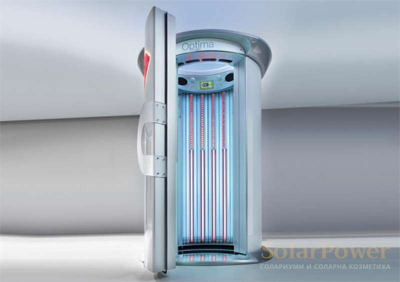 Височината на солариум Tower Optima е само 218 сантиметра, така той е идеалното решение за всякакви помещения