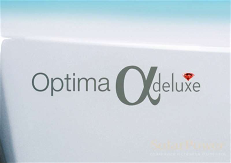 Със солариум megaSun Optima Alpha Deluxe може сами да избирате интензивността на добиване на тен: от основен, през средиземноморски, до карибски