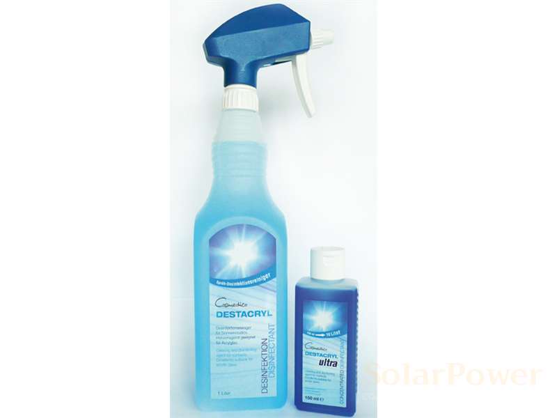 Спрей бутилка за дезинфекционен разтвор за солариуми