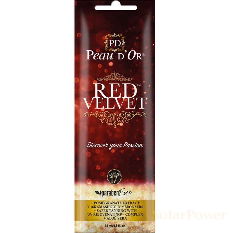 Лосион за солариум Red Velvet, козметика за солариум от Peau d’Or, 15 ml