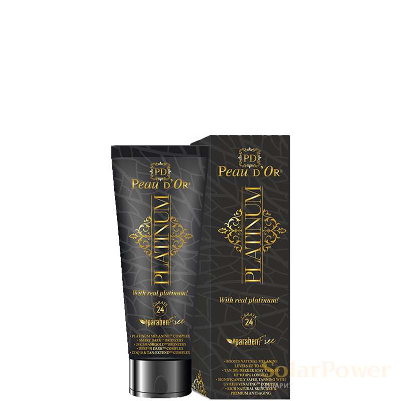 Лосион за солариум Platinum, козметика за солариум от Peau d’Or, 40 ml