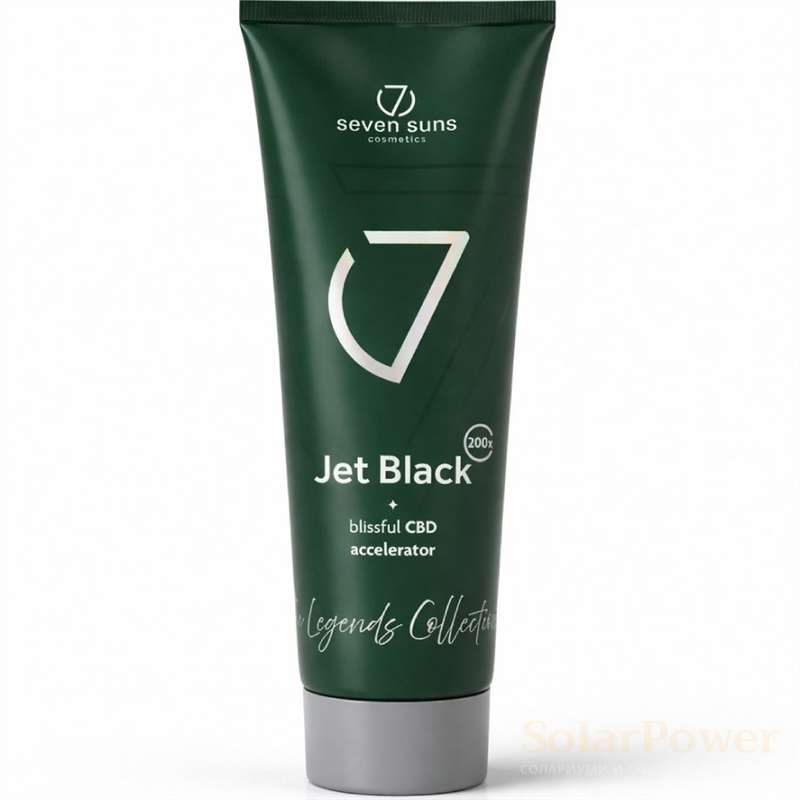Лосион за солариум Jet Black CBD Accelerator, козметика за солариум от 7suns, 250 ml