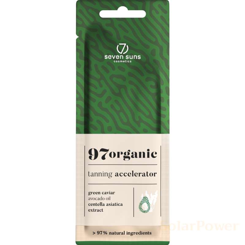 Лосион за солариум 97organic Tanning Accelerator, козметика за солариум от 7suns, 15 ml