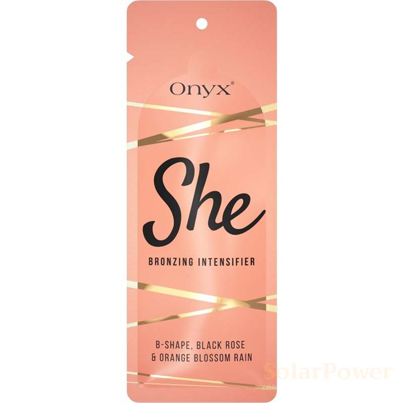 Лосион за солариум SHE bronzing intensifier for women, козметика за солариум от Onyx, 15 ml
