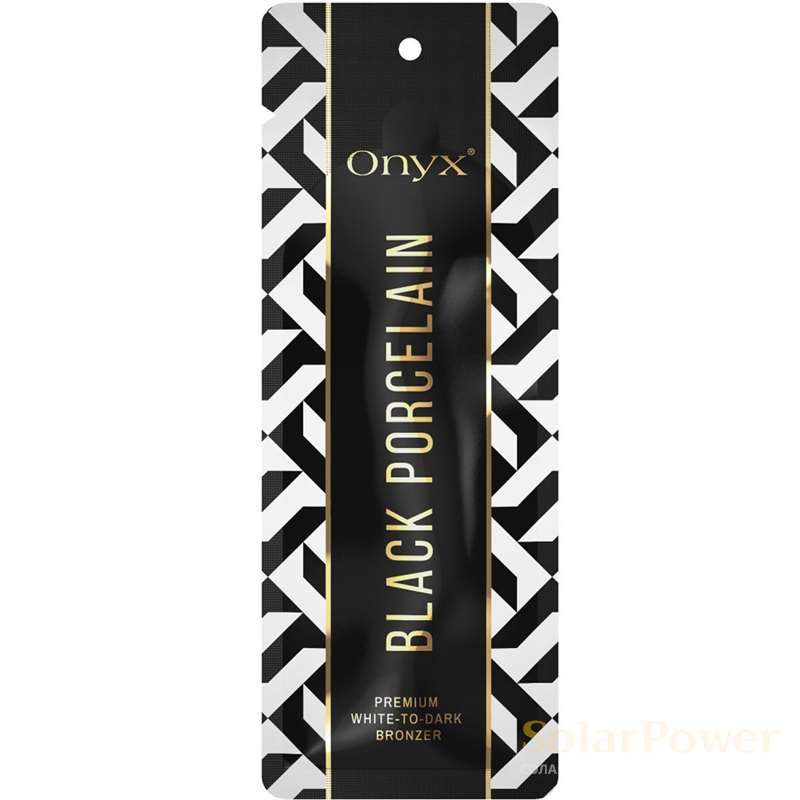 Лосион за солариум Black Porcelain premium white bronzer, козметика за солариум от Onyx, 15 ml