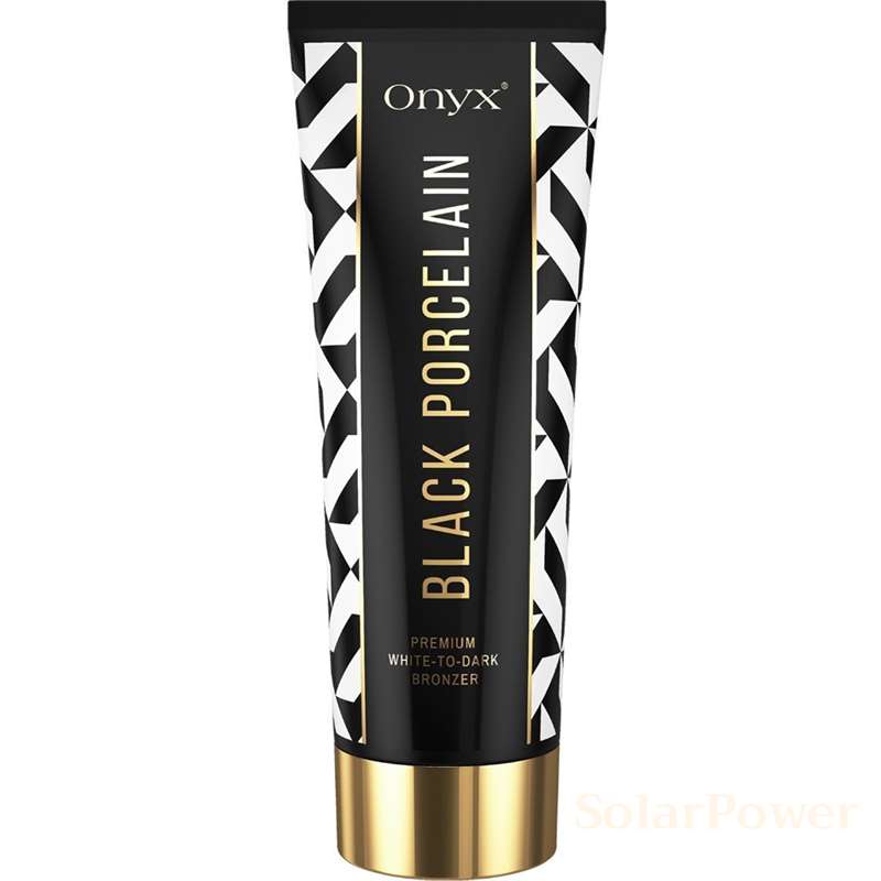 Лосион за солариум Black Porcelain premium white bronzer, козметика за солариум от Onyx, 200 ml