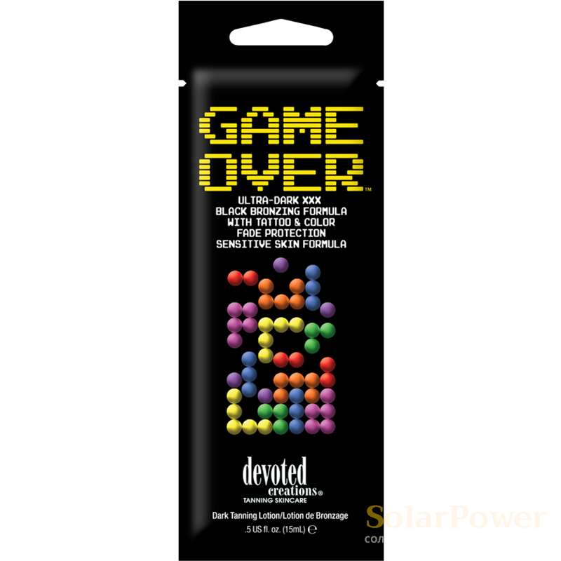Лосион за солариум Game Over, козметика за солариум от Devoted Creations, 15 ml
