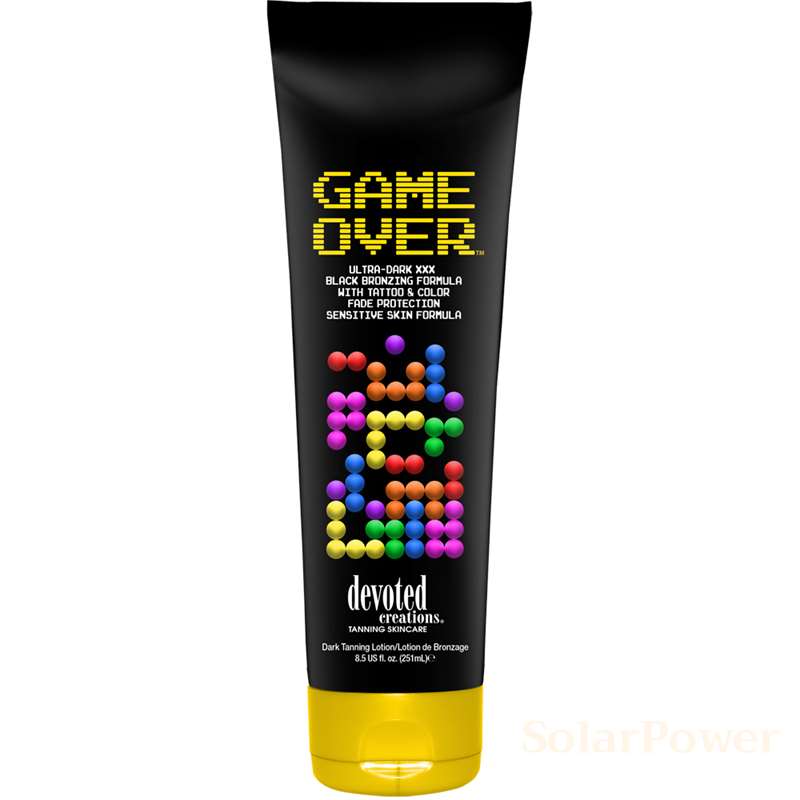 Лосион за солариум Game Over, козметика за солариум от Devoted Creations, 250 ml
