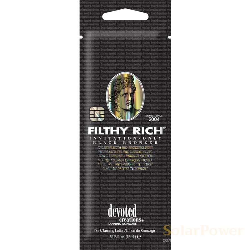 Лосион за солариум Filthy Rich, козметика за солариум от Devoted Creations, 15 ml