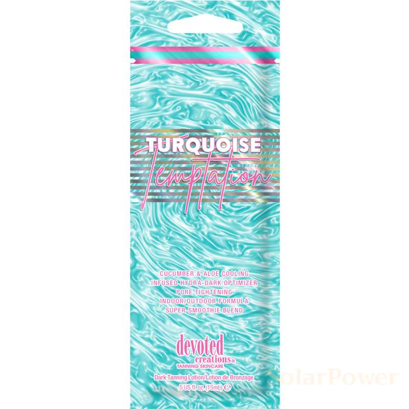 Лосион за солариум Turquoise Temptation, козметика за солариум от Devoted Creations, 15 ml