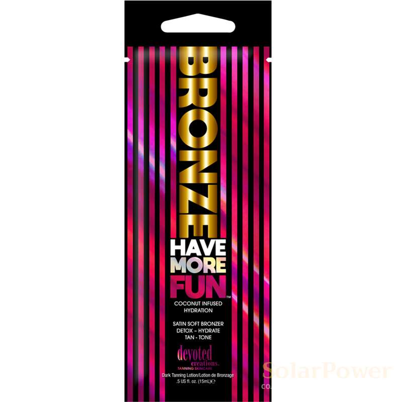 Лосион за солариум Bronze Have More Fun, козметика за солариум от Devoted Creations, 15 ml