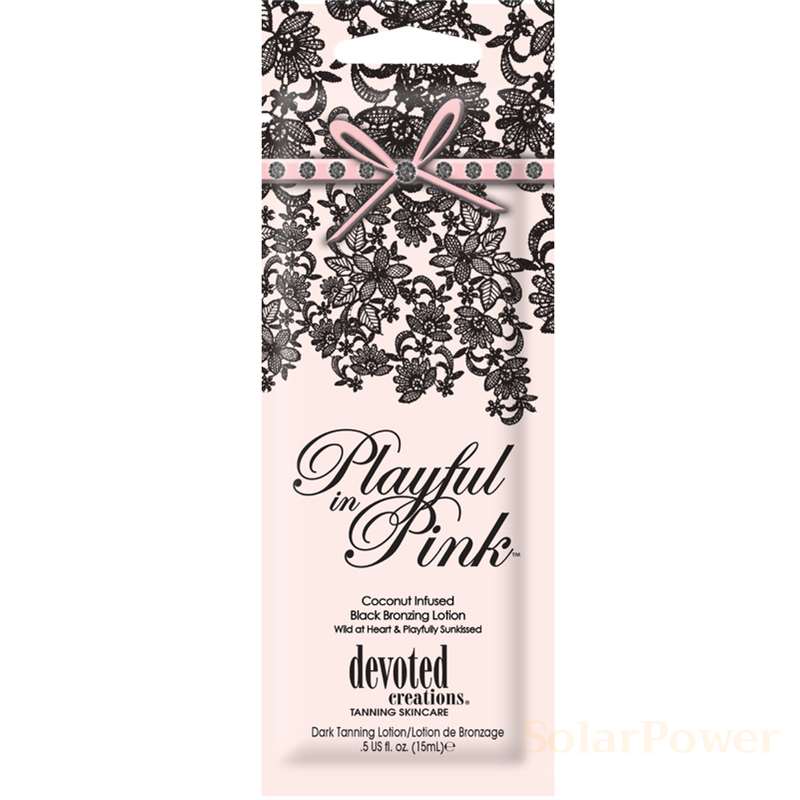 Лосион за солариум Playful in Pink, козметика за солариум от Devoted Creations, 15 ml