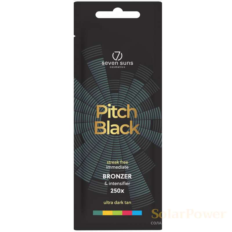 Лосион за солариум Pitch Black, козметика за солариум от 7suns, 15 ml