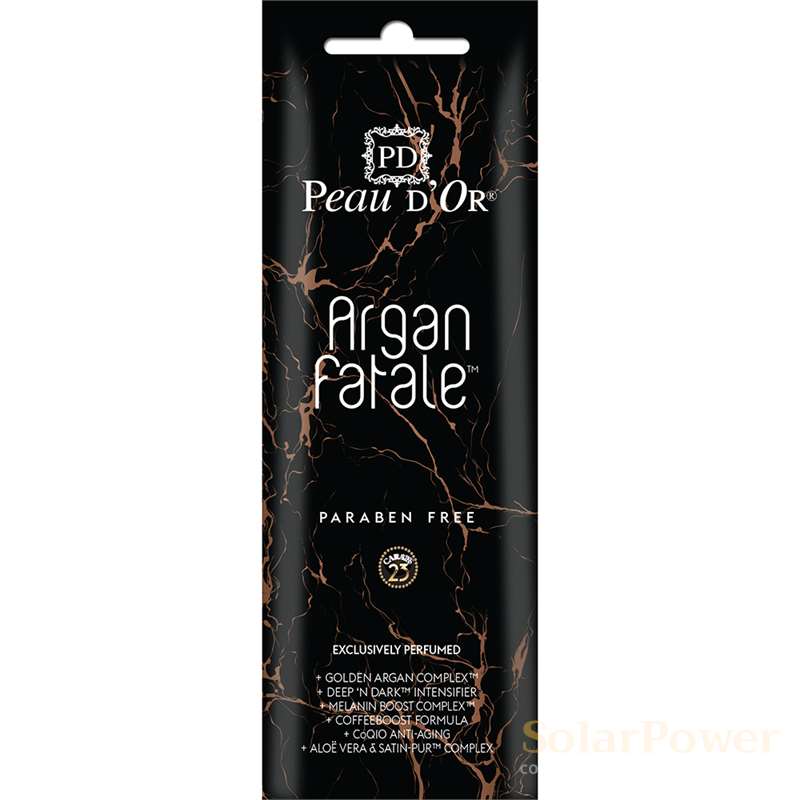 Лосион за солариум Argan Fatale, козметика за солариум от Peau d’Or, 15 ml